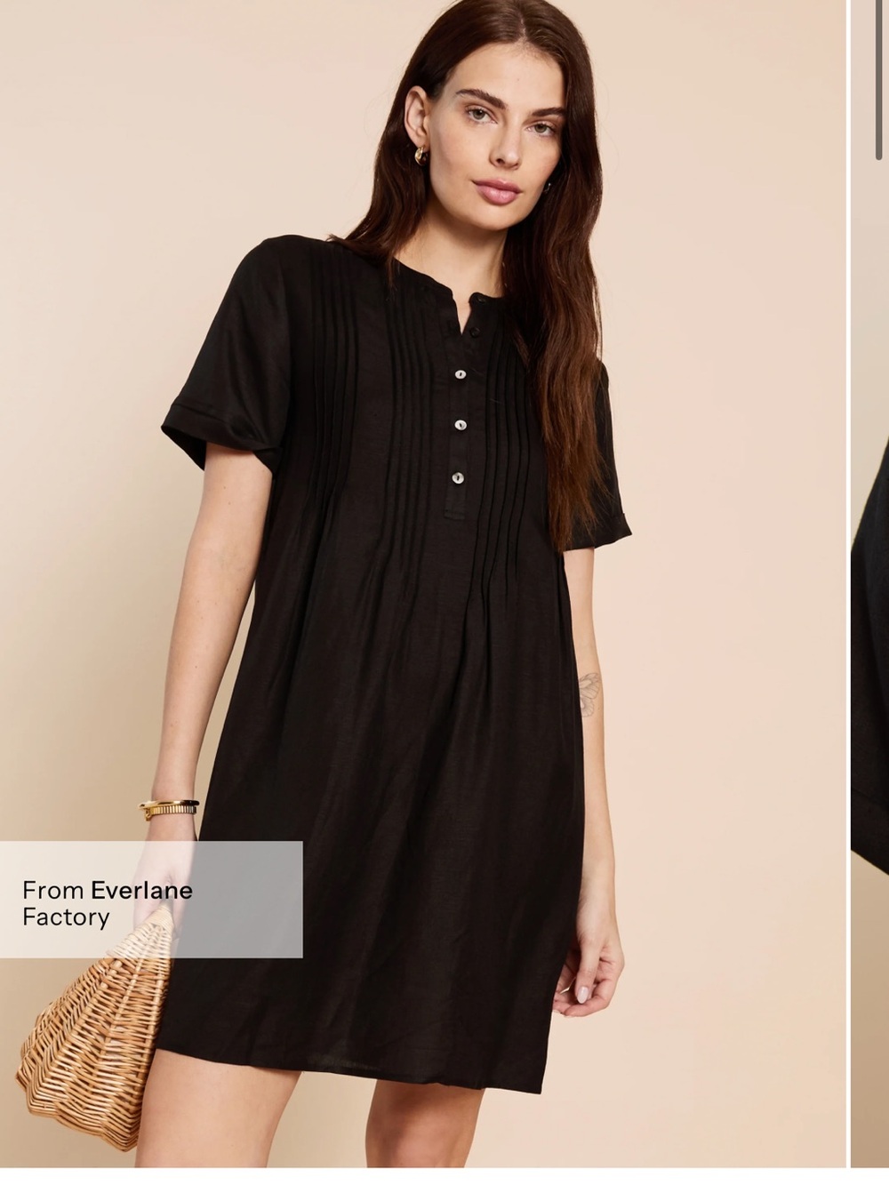 Few Moda Mireille linen Blend Mini dress with pockets